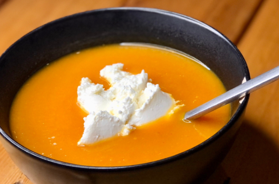 Recette de Soupe de carottes au fromage frais 