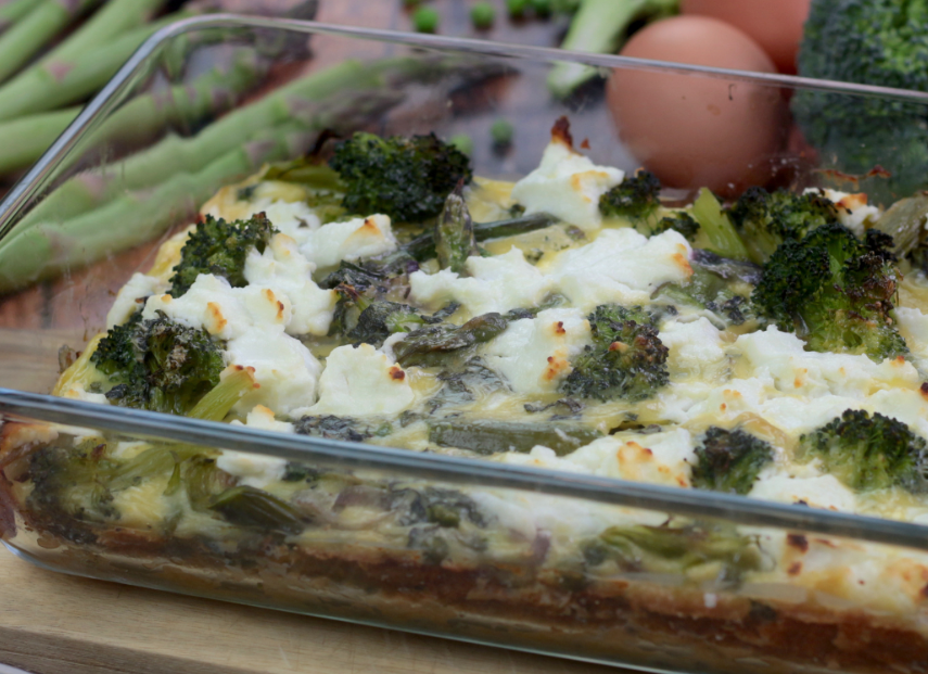 Recette de quiche sans pâte aux légumes verts