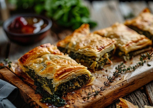 Recette légère de Spanakopita, une délicieuse ourte grecque aux épinards et feta