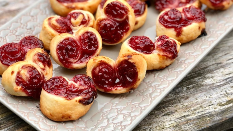 Recette de palmiers aux framboises 