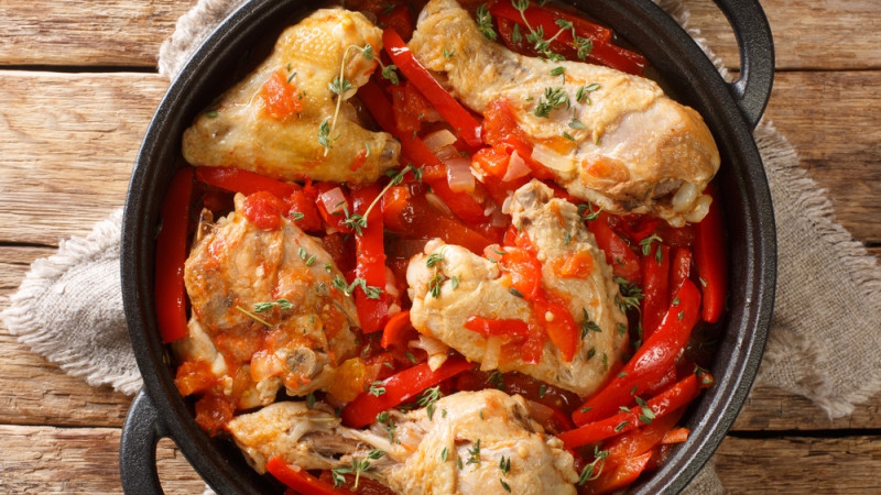 Recette du poulet basquaise léger