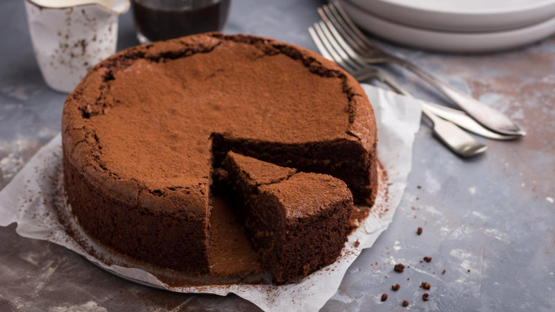 Fondant au chocolat noir et fromage blanc