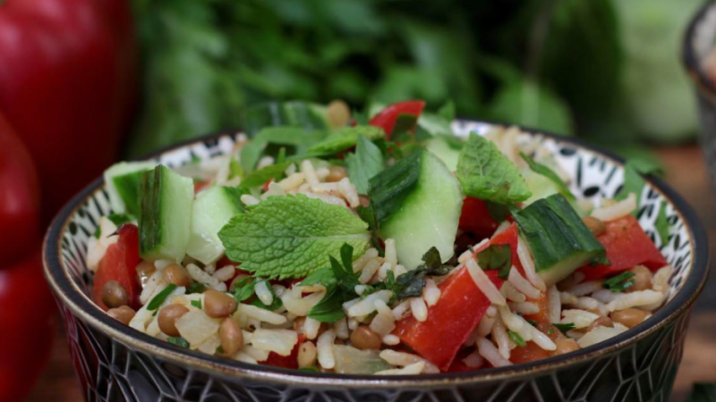 Recette de riz complet aux lentilles à la libanaise