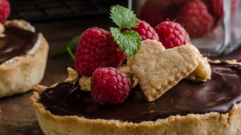 Recette de Tartelette au chocolat en croûte d'avoine 