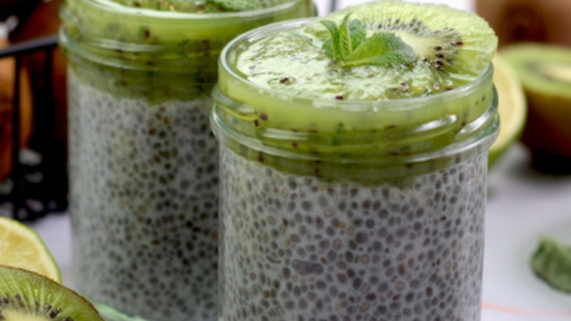 Recette de verrines de kiwi aux graines de chia