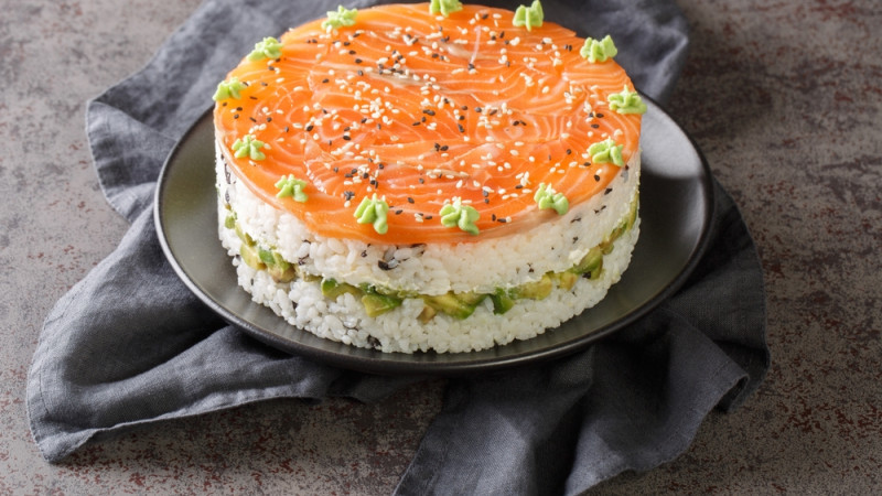 Recette de Sushi cake léger