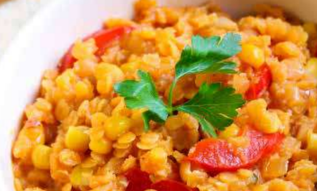 Recette de salade de lentilles corail au lait de coco