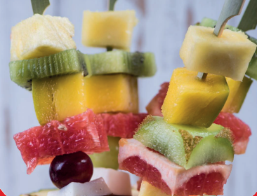 Recette de brochette de fruits exotiques 