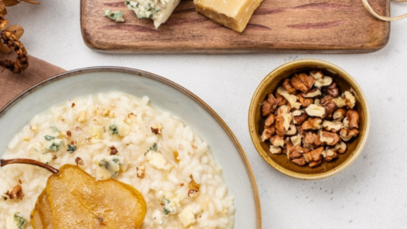 Recette de  Risotto au gorgonzola⁣