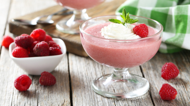 Recette de la mousse légère au mascarpone et aux framboises