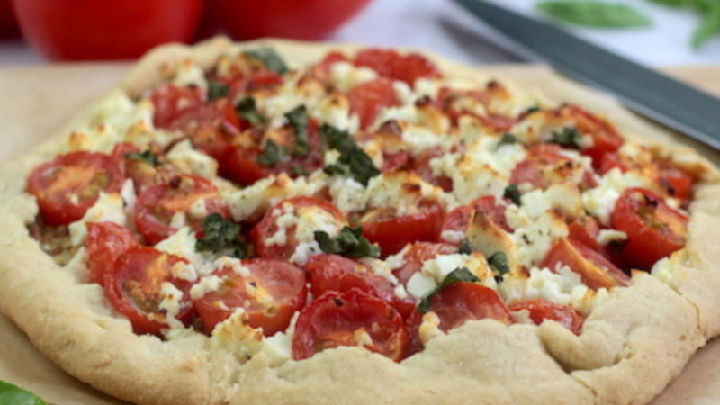 Recette de Tarte tomate feta basilic