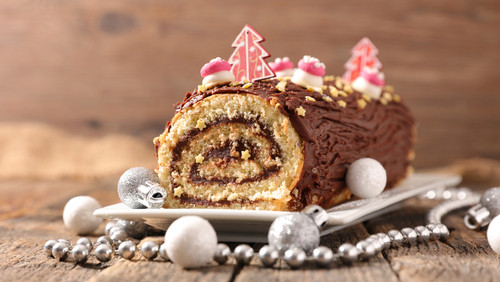 Recette de la bûche de Noël sans beurre ni sucre