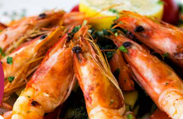 Recette de Gambas et ses légumes rôtis à la vanille