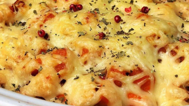 Recette de gratin de pâtes à la courge⁣