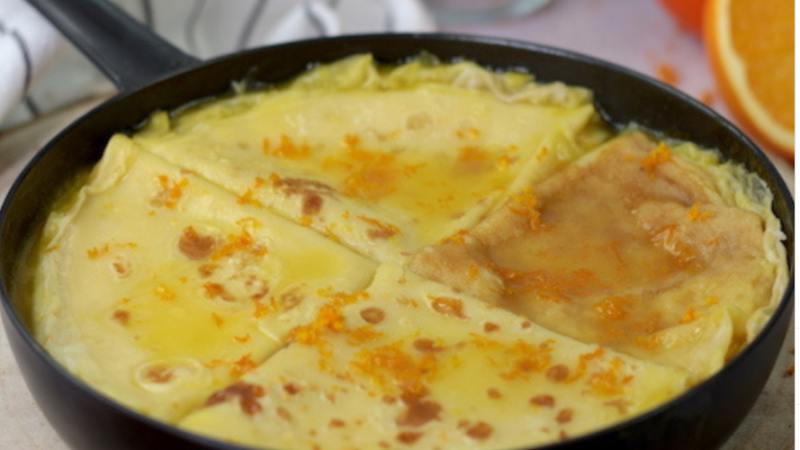 Recette de crêpes Suzette