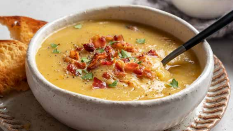 Recette de Soupe aux 4 légumes et bacon