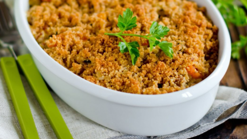 Crumble de potiron parmesan⁣  ⁣