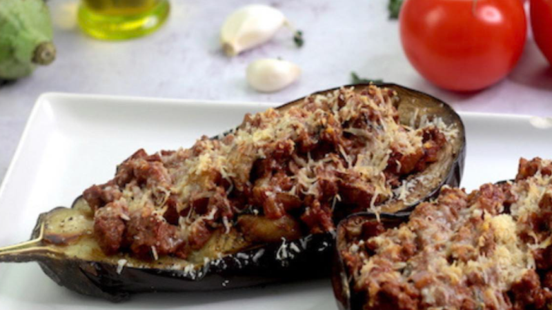 Recette d'aubergine farcie au boeuf