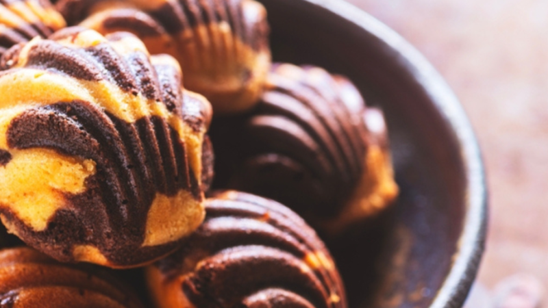 Recette de Madeleines marbrées 