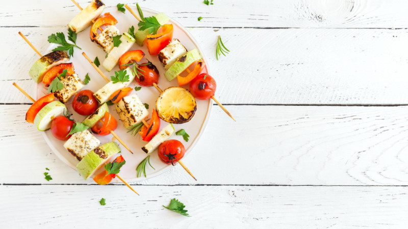 Recette de brochettes apéritives végétariennes