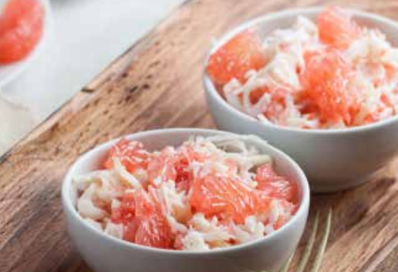 Recette de Verrine de crabe au pamplemousse