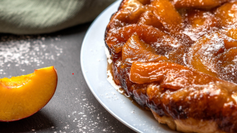 Recette de Tatin de pêches au miel 