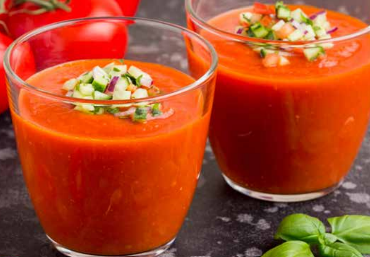 Recette de gaspacho tomate, pastèque et gingembre