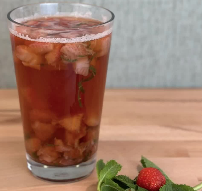 Recette d'Ice Tea à la fraise