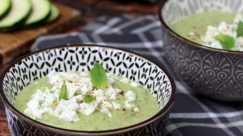 Recette de crème de courgette à la menthe