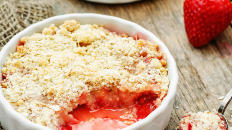 Recette de crumble à la fraise