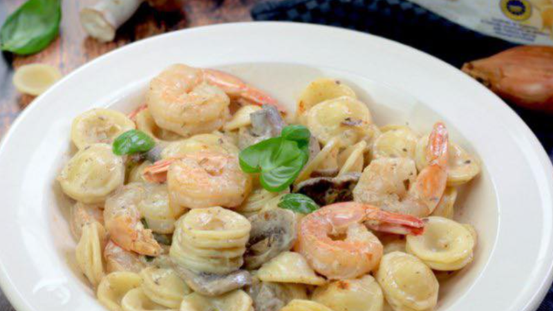 Recette des orecchiette aux crevettes