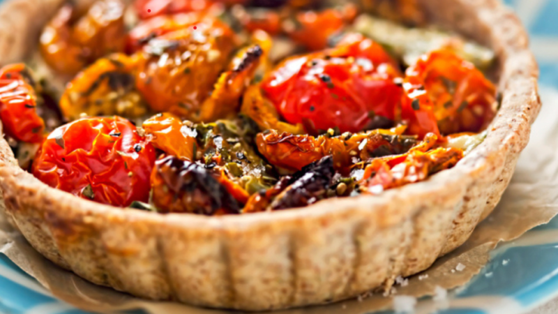 Recette de tarte tomates séchées et chèvre 