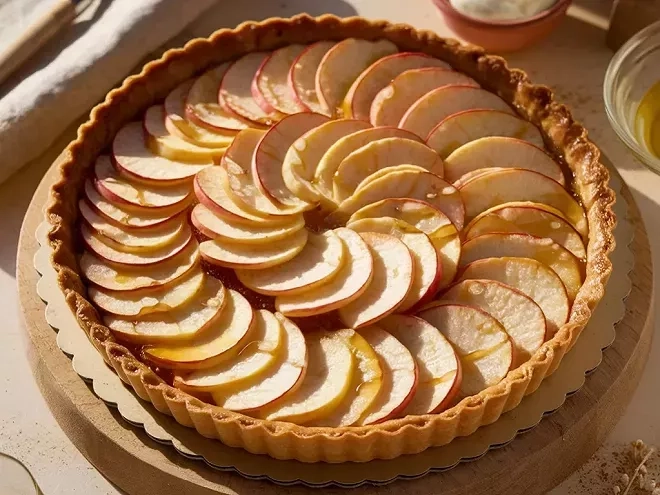 Recette légère de tarte fine aux pommes