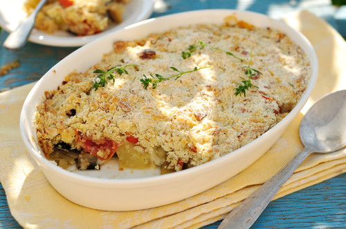 Recette de crumble d'aubergine