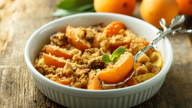 crumble aux abricots